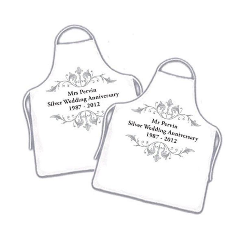 25th Wedding Anniversary Aprons