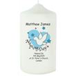 Dove & Hearts Blue Naming Day Candle