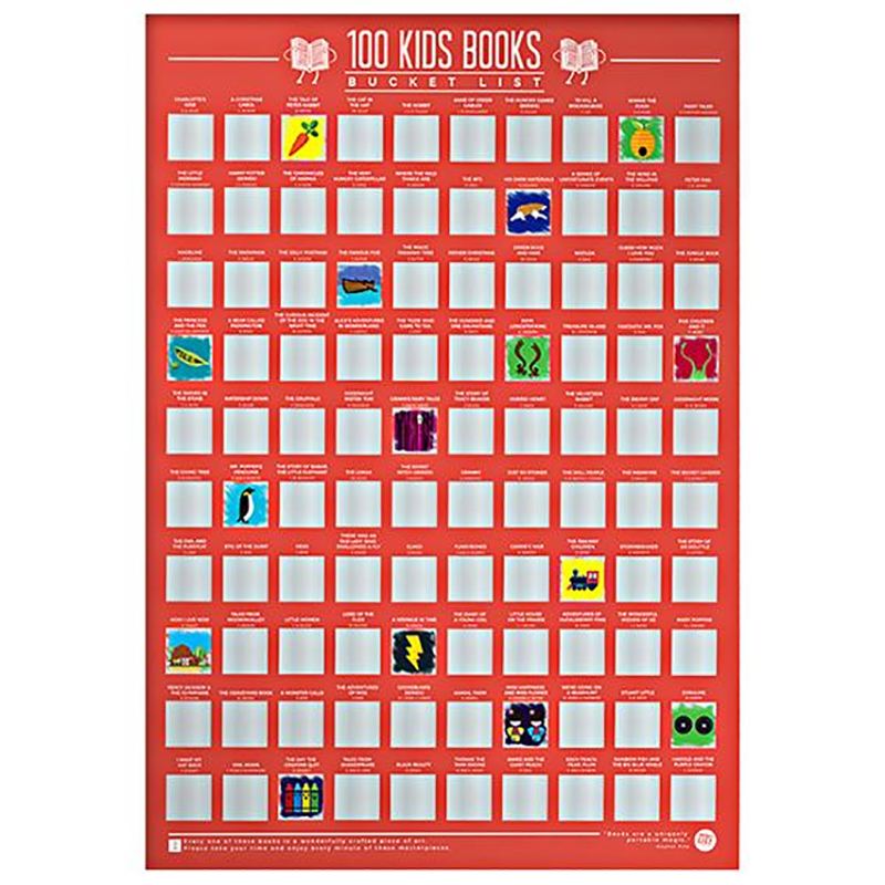 100 Kids Books Scratch Off Bucket List Poster product image