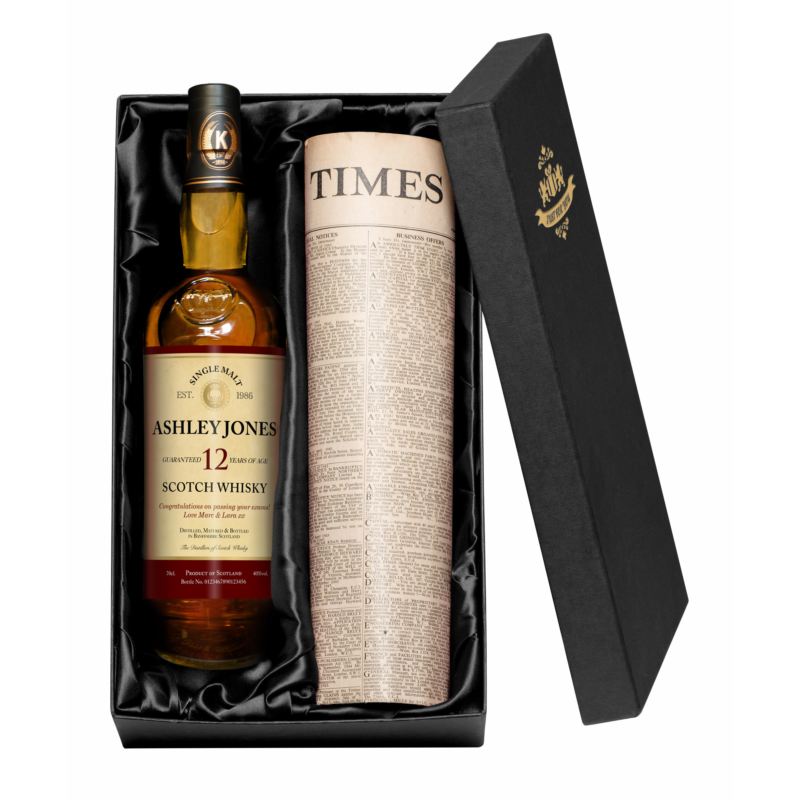 12 Year Old Malt Whisky and Newspaper Gift Set product image