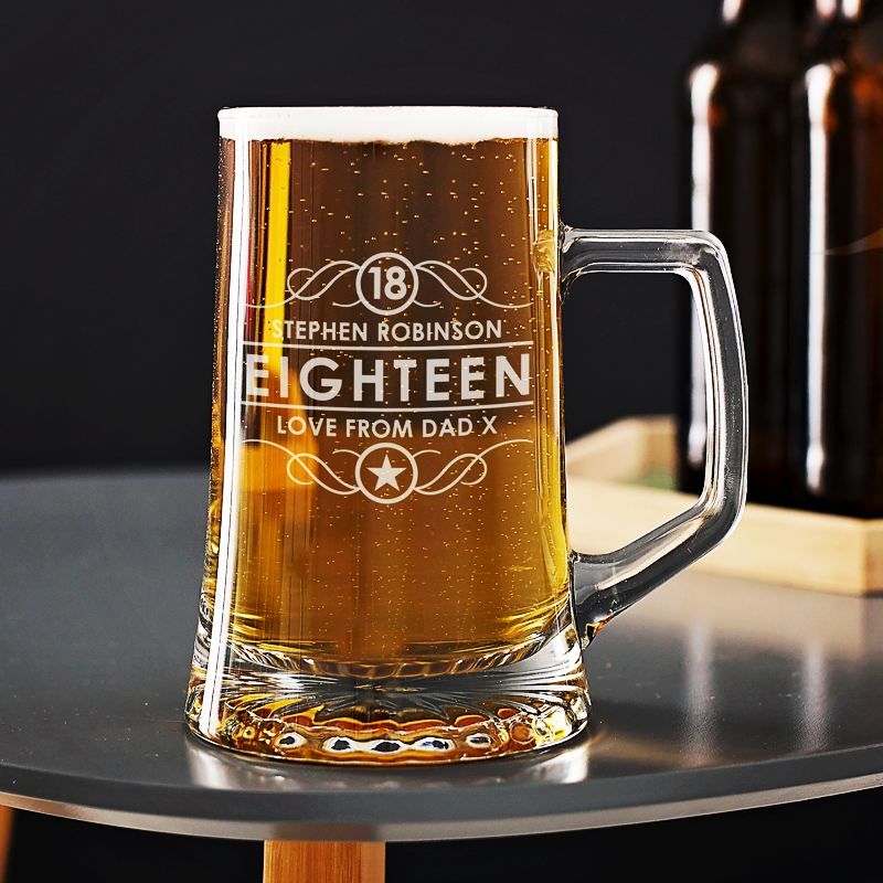 Engraved 18th Birthday Beer Tankard product image