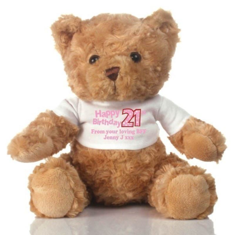 21st Birthday Personalised Teddy Bear product image