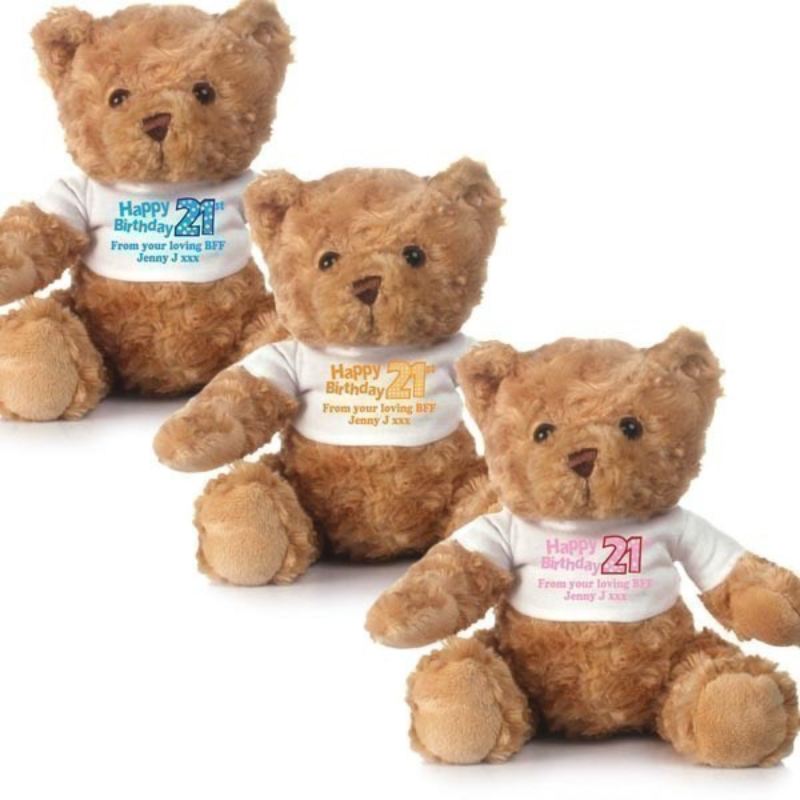 21st Birthday Personalised Teddy Bear product image