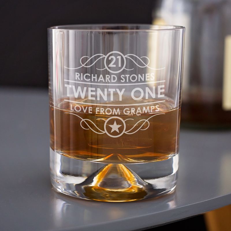 Engraved 21st Birthday Whisky Glass product image