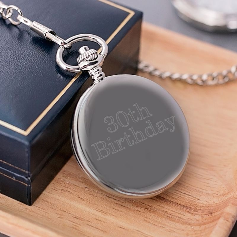 Engraved 30th Birthday Pocket Watch product image