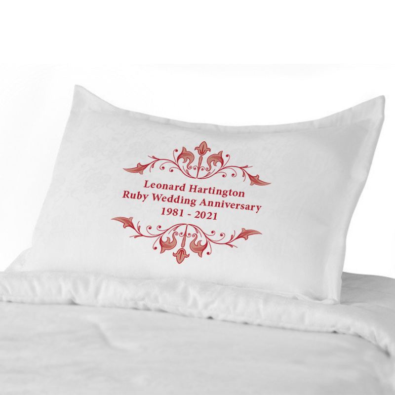 Ruby Anniversary Pillowcases product image