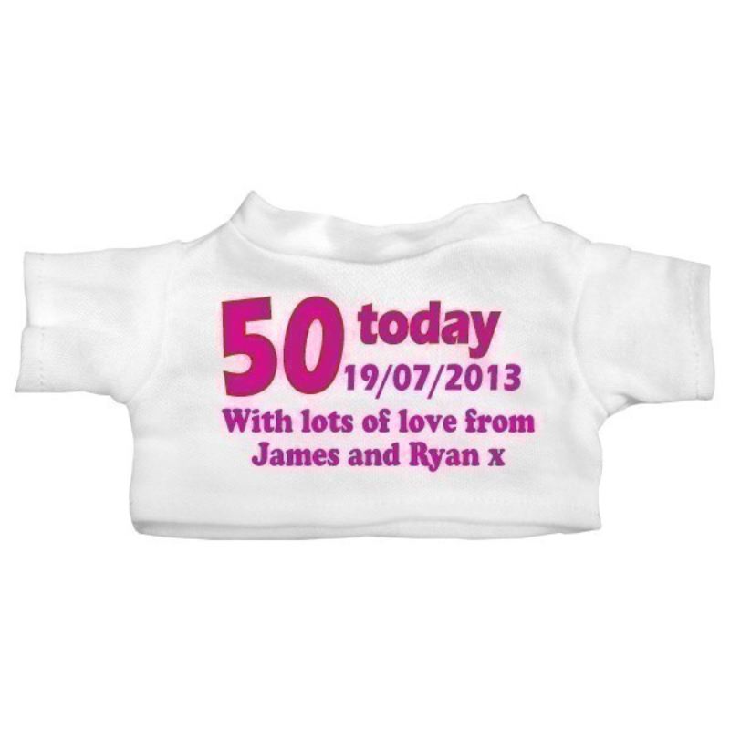 50th Birthday Personalised Teddy Bear product image