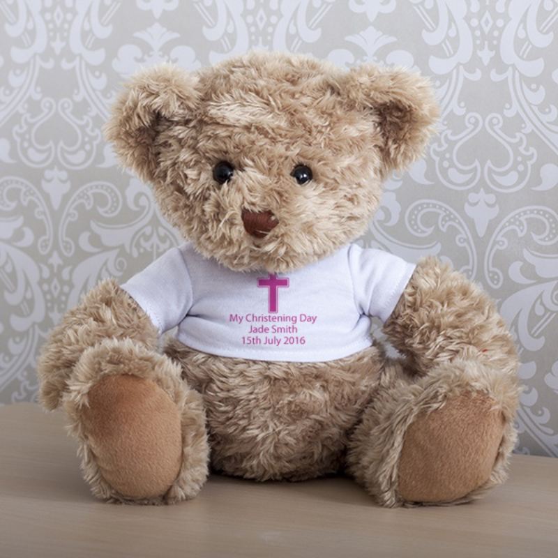 personalised christening teddy