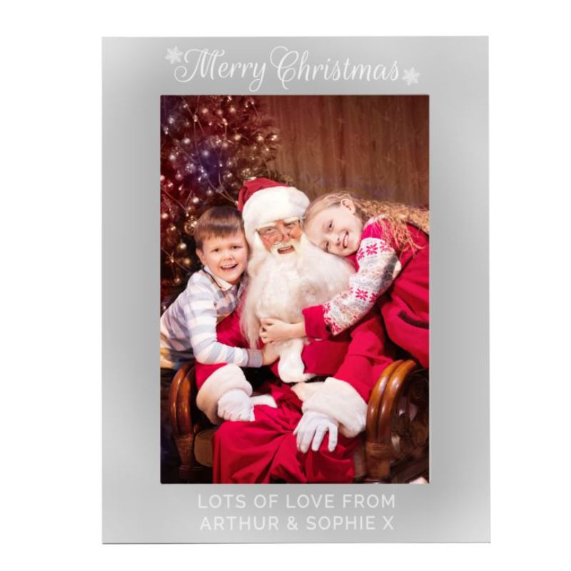 Personalised Silver 5x7 Merry Christmas Photo Frame product image