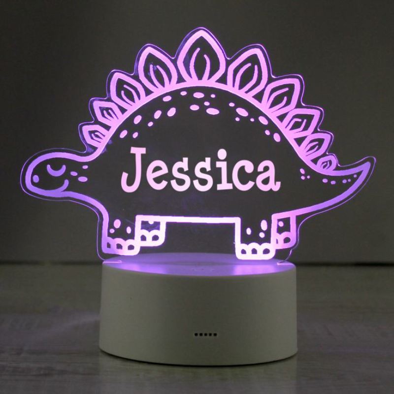 Personalised Dinosaur LED Colour Changing Night Light product image