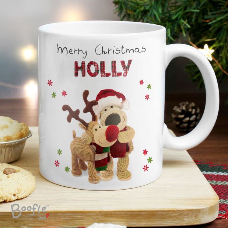 Personalised Boofle Christmas Reindeer Mug product image