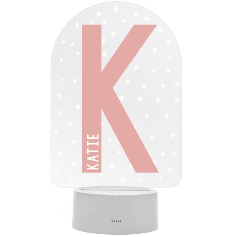 Personalised Initial LED Colour Changing Night Light product image