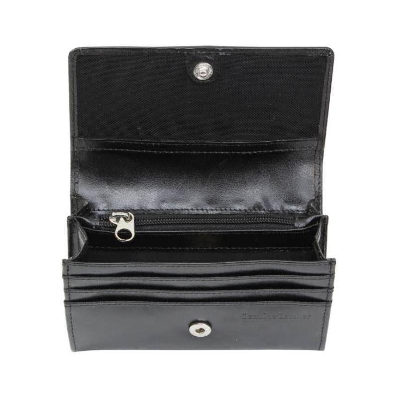Personalised Crown Black Leather Purse product image