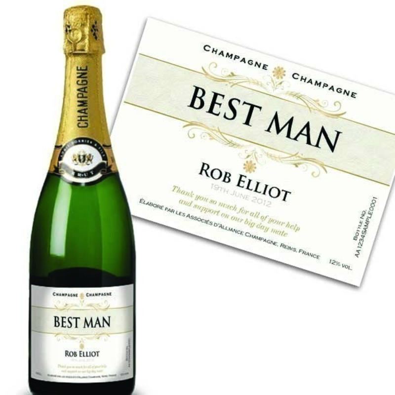 Best Man Personalised Champagne product image