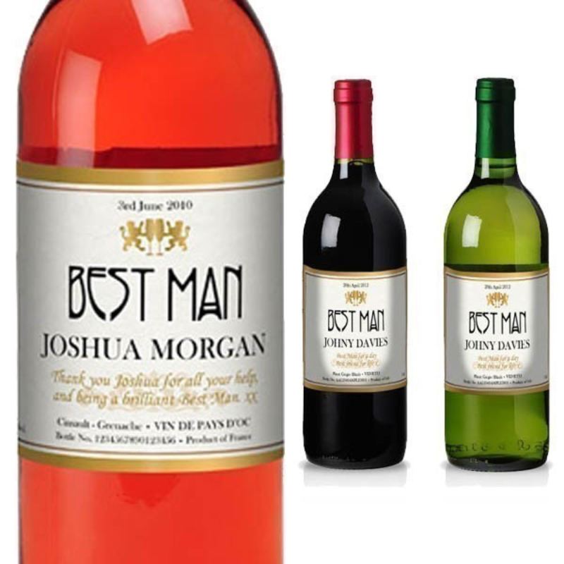 Personalised Best Man Wedding Day Wine product image
