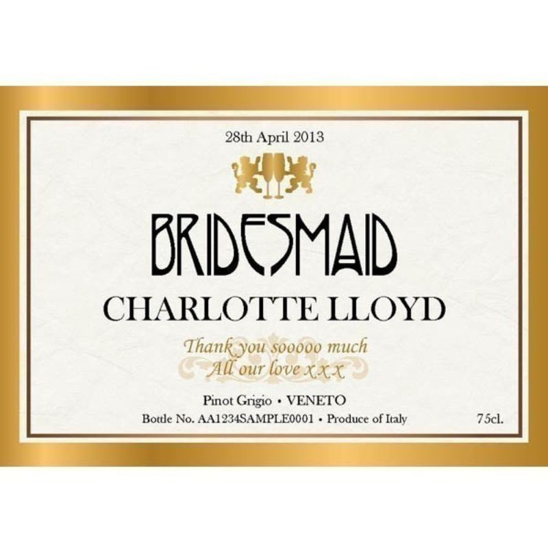 Bridesmaid Wedding Day Wine product image