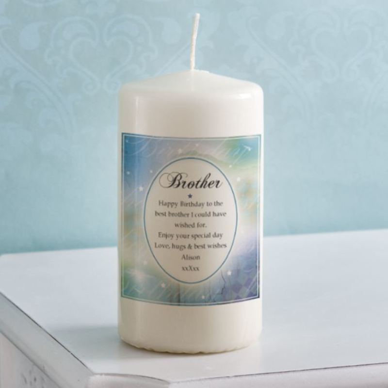 Personalised Birthday Wishes Brother Candle product image