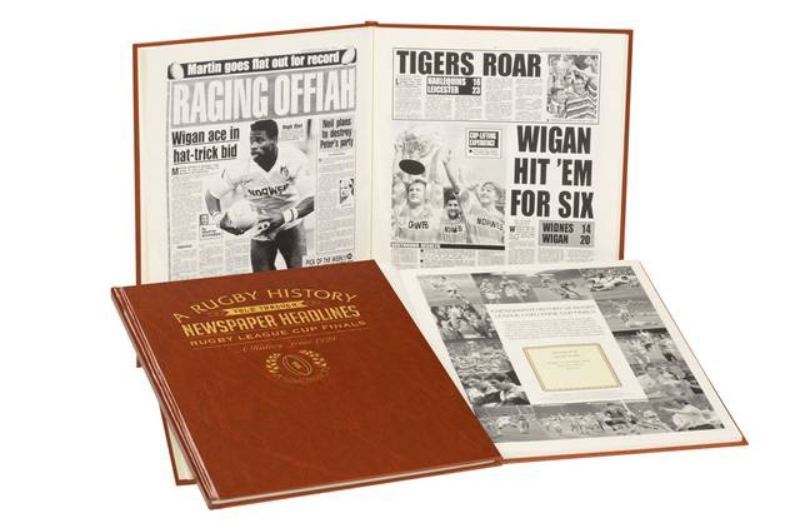 Challenge Cup Rugby League Newspaper Book - Leatherette Cover product image
