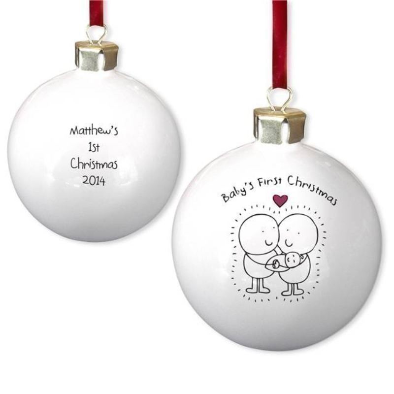 Chilli & Bubble's Baby's First Christmas Bauble The Personalised Gift