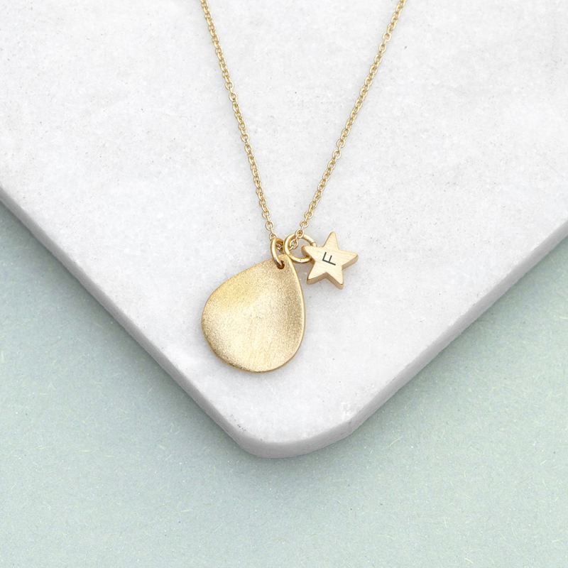 Personalised Star and Drop Necklace product image