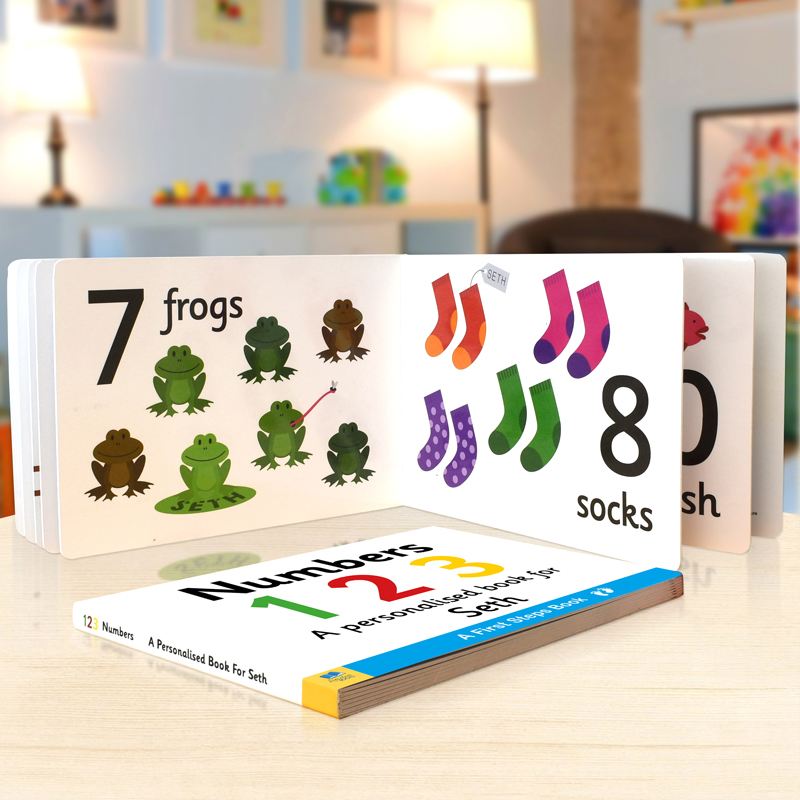 Dual box Set Alphabet and Numbers Personalised Board Books product image