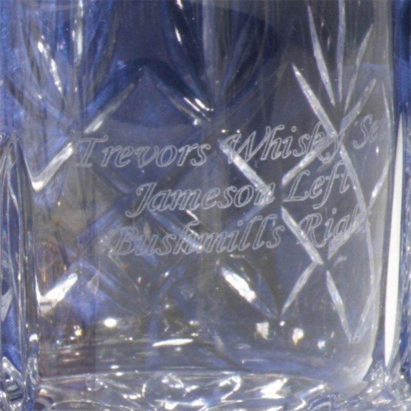 Pair of Engraved Cut Crystal Whisky Tumblers product image