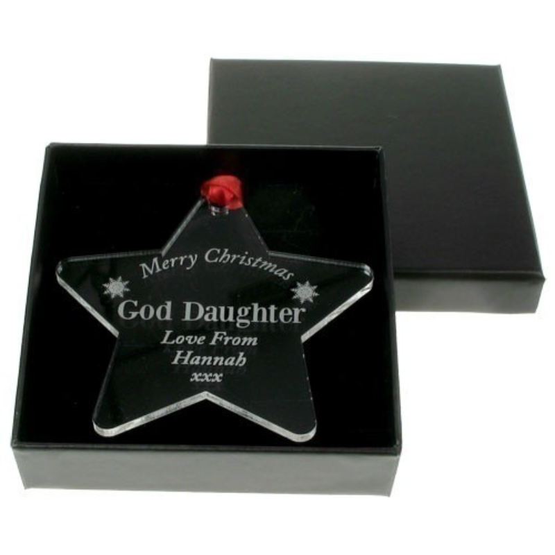 Engraved God Daughter Christmas Bauble product image