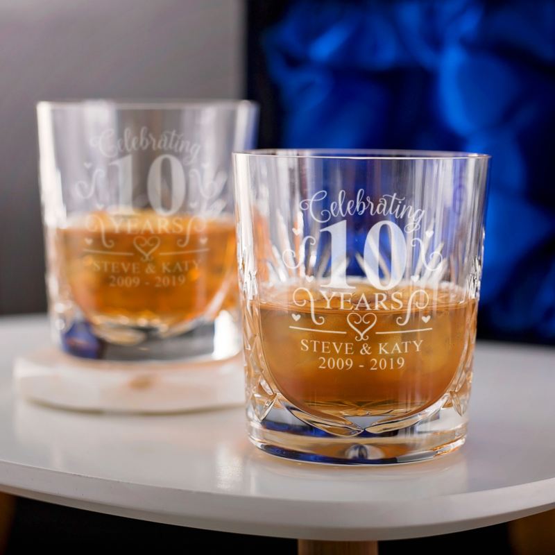 Personalised Wedding Anniversary Whisky Glasses The Personalised Gift Shop