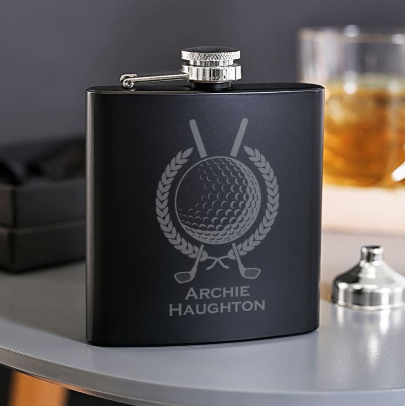 Personalised Golf Hip Flask product image