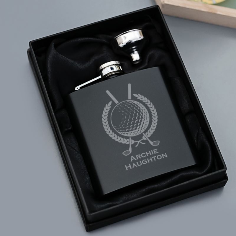 Personalised Golf Hip Flask product image