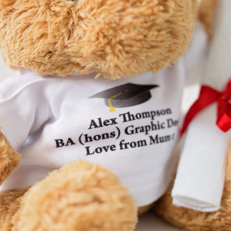 Personalised Graduation Bear With Hat & Scroll product image