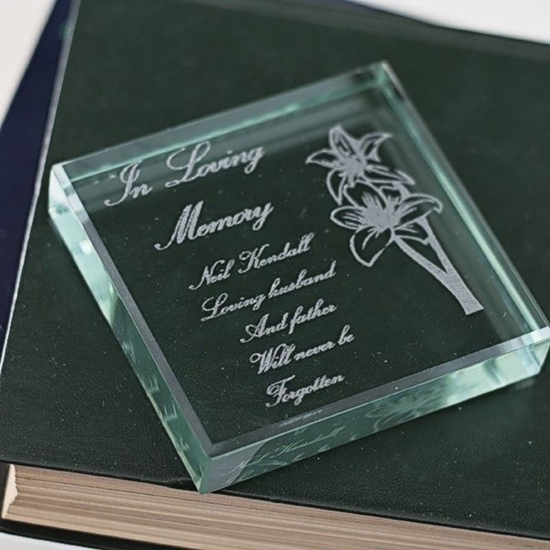 In Loving Memory Glass Keepsake The Personalised Gift Shop