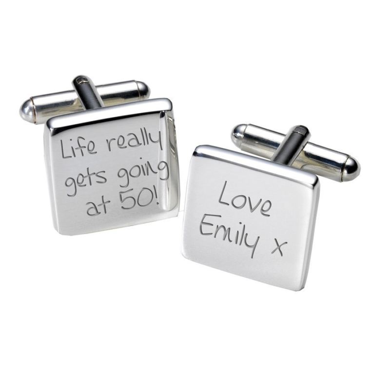 Life really gets going at 50! Cufflinks - Square product image