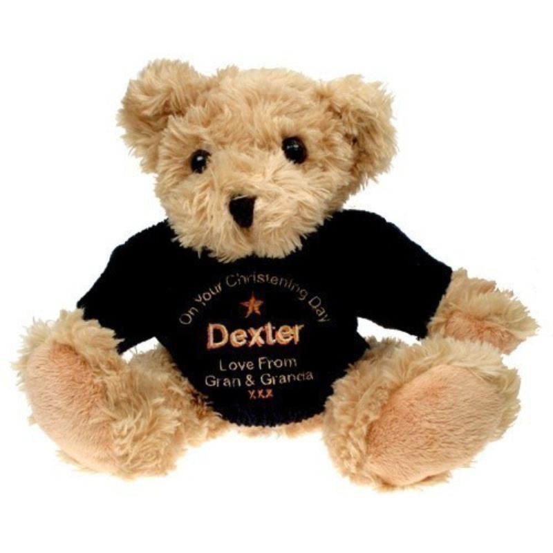 Light Brown Christening Teddy Bear for a Boy product image