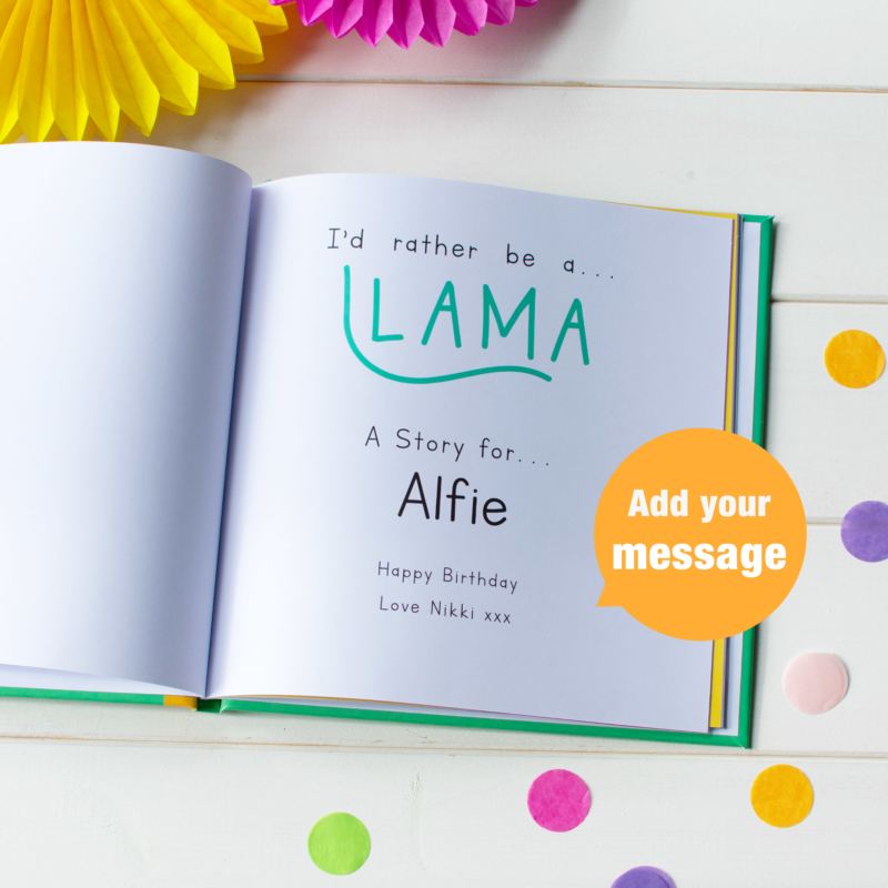 I’d Rather Be A Llama – Personalised Storybook product image