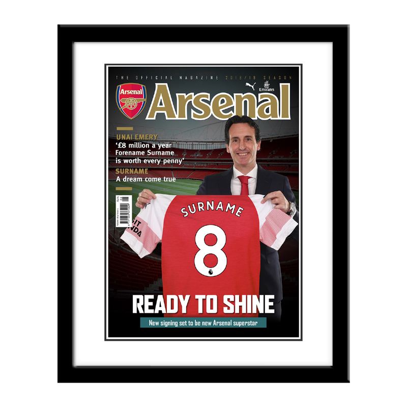 Personalised Arsenal Magazine Cover - Framed product image