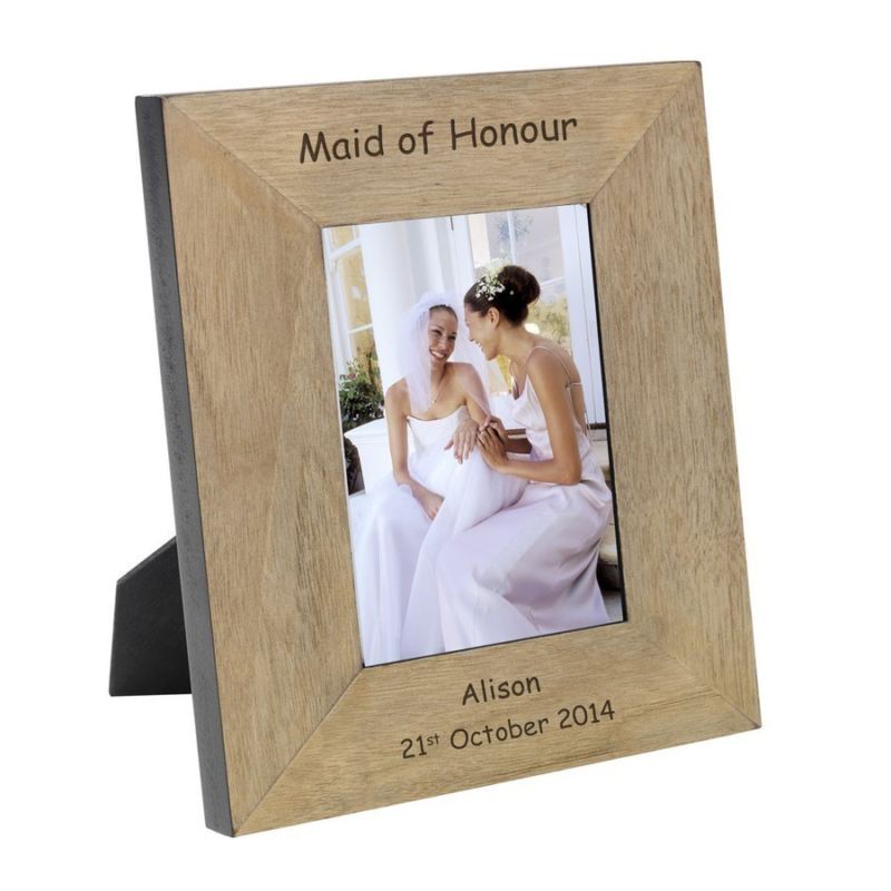 Maid of Honour Wood Photo Frame 6 x 4 product image