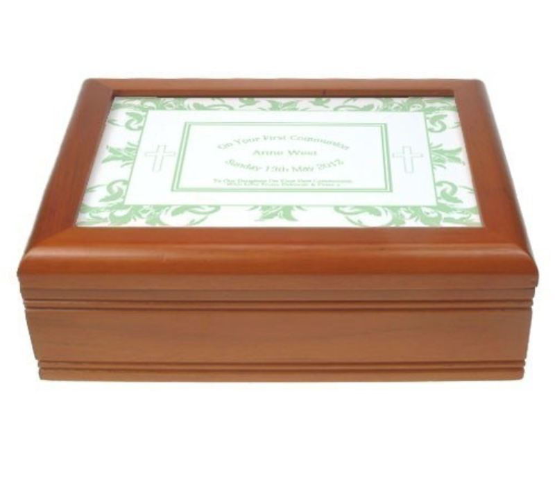 Mint Green First Holy Communion Jewellery Box product image