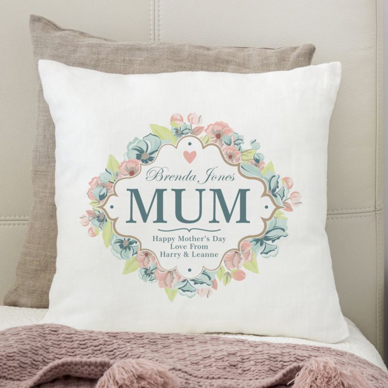 Mum Personalised Cushion - Floral Design product image