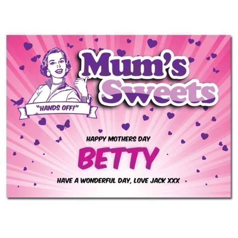 Mum's Personalised Retro Sweet Jar product image