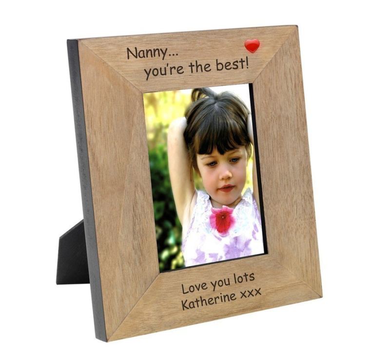 Nanny you're the best Wood Photo Frame 6 x 4 The Personalised Gift Shop