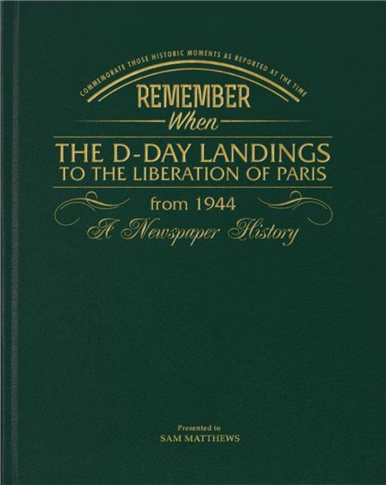Newspaper D Day Landings Book - Leatherette Cover product image