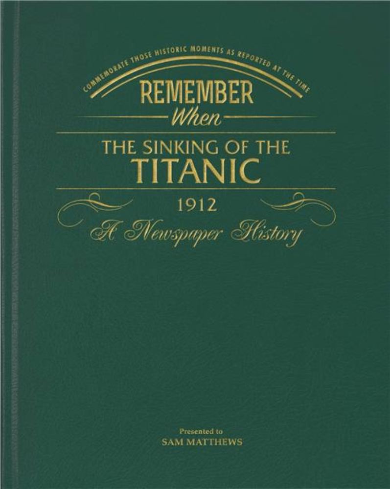 Newspaper Titanic Book -  Leatherette Cover product image