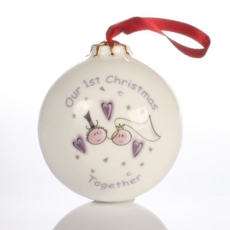 our first christmas together bauble the personalised gift shop our first christmas together