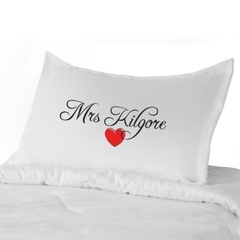 Pair Of Mr & Mrs Pillowcases The Personalised Gift Shop