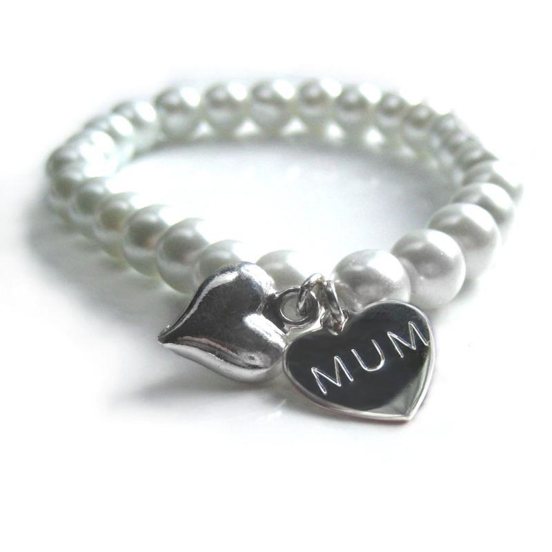 Pearly Charm Personalised Bracelet - Initial product image