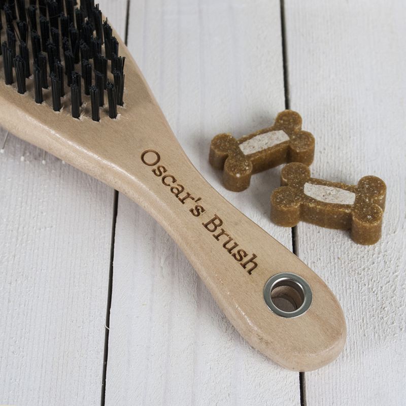 Personalised Wooden Dog Brush The Personalised Gift Shop