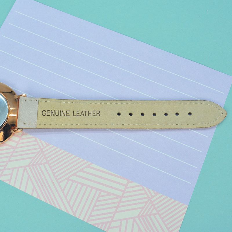Modern - Vintage Personalised Leather Watch in Stone product image