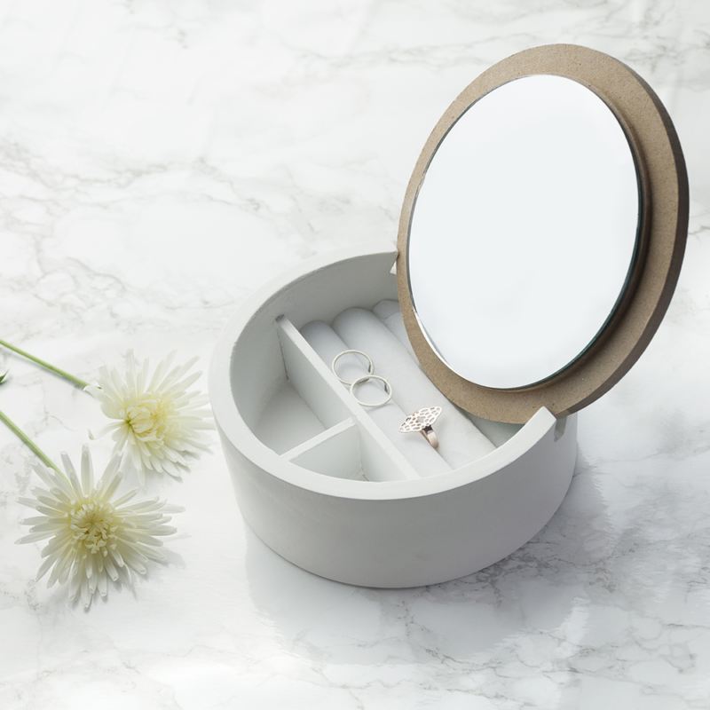 Personalised Geometric Jewellery Box The Personalised Gift Shop