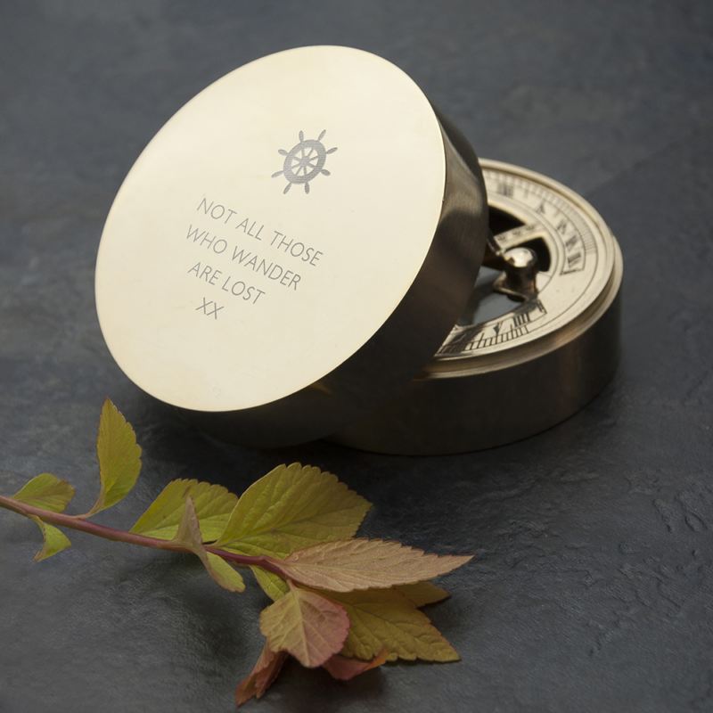 Engraved Iconic Adventurer's Sundial Compass product image
